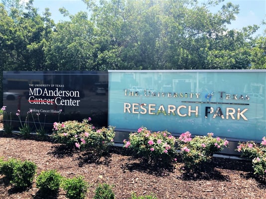 MD Anderson Sign at the University of Texas Research Park