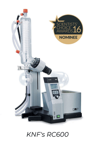 KNF's RC600 Rotary Evaporator with white background