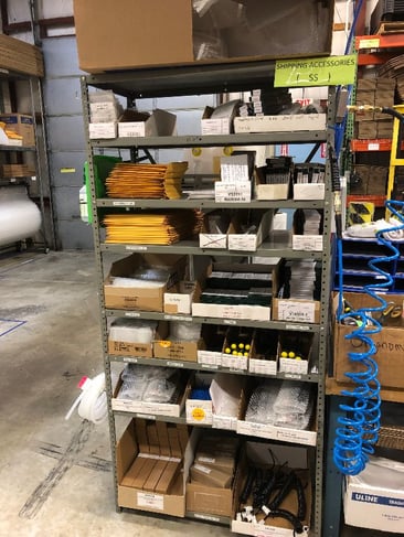 Reorganized Shipping Rack