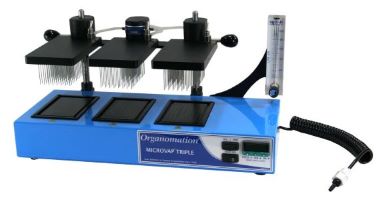 Organomation's Triple Position MICROVAP Microplate Evaporator