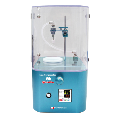 BioChromato's Smart Evaporator with vacuum and spiral plug