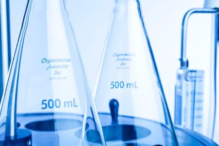 Organomation branded 500 mL evaporation glassware