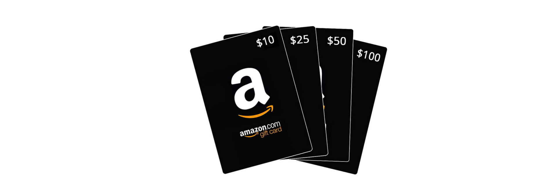 Amazon gift cards with white background