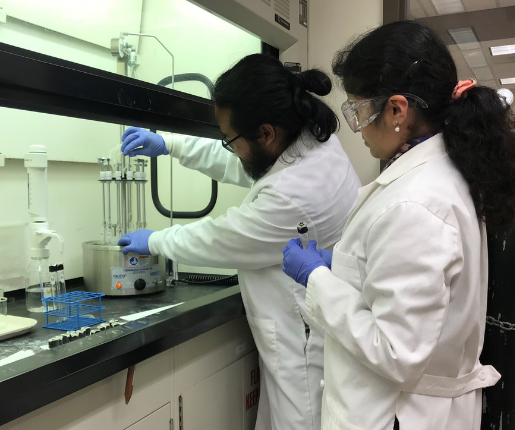 Dr. Sruthi Narayanan and one of her students at Clemson University using their 12 Position N-EVAP Nitrogen Evaporator