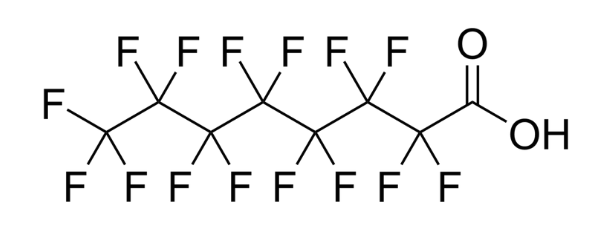 Chemical structure of per and polyfluoroalkyl substances (PFAS)